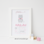 Poster Naissance Islamique Chat
