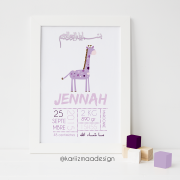 Poster Naissance Islamique Girafe