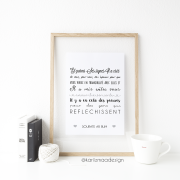 Poster Verset Coran Mariage Argenté