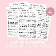 Posters Les règles de la maison