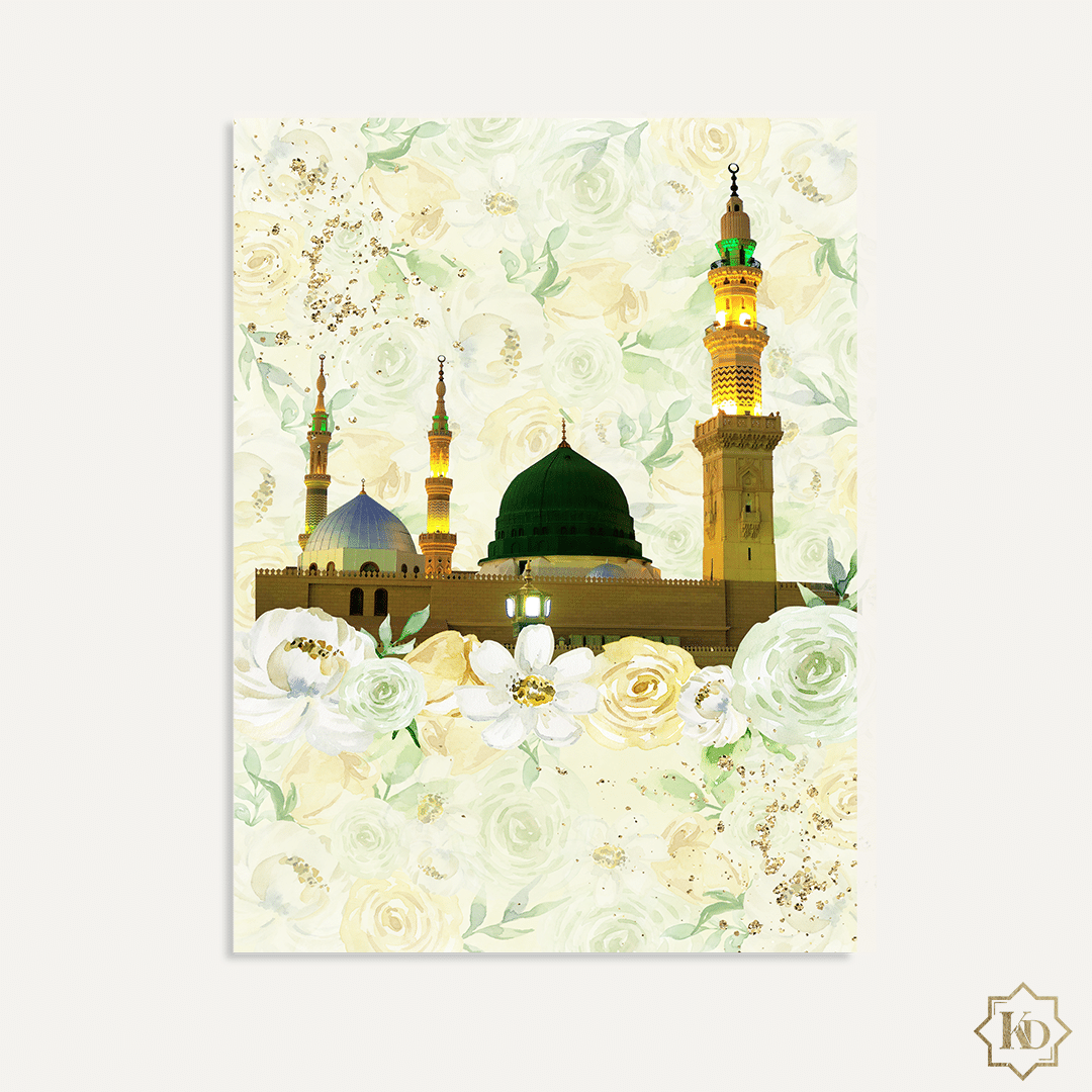 Affiche florale masjid an nabawi